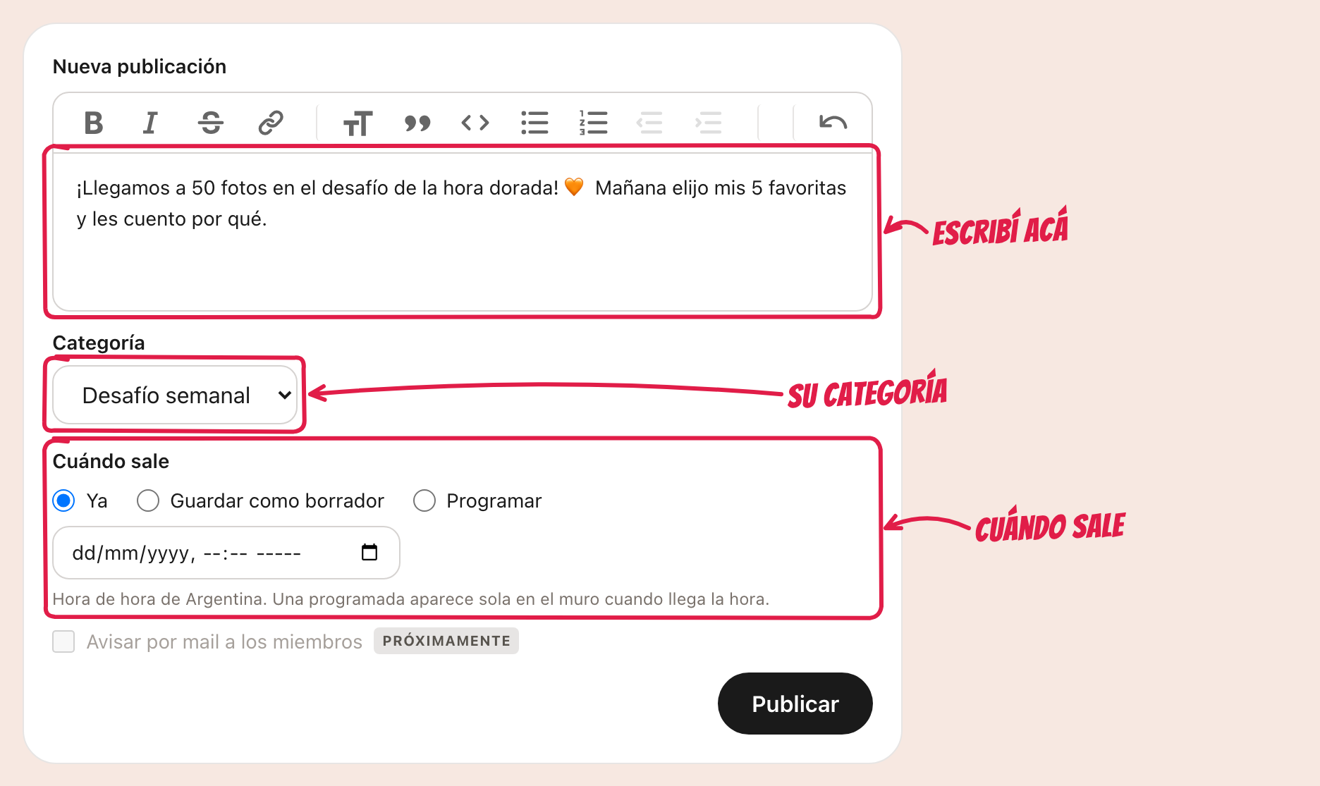 El editor, la categoría y Cuándo sale