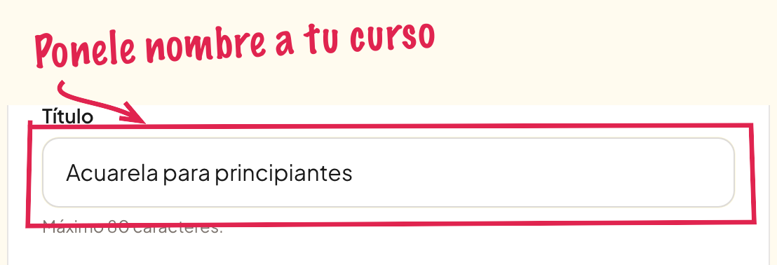 El título del curso