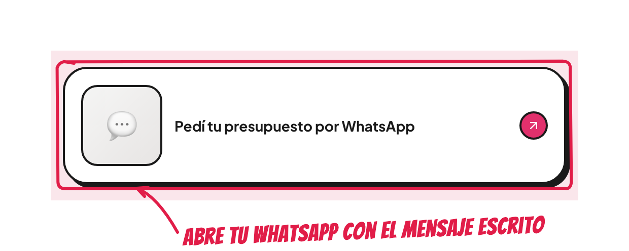 El botón de WhatsApp en la tienda