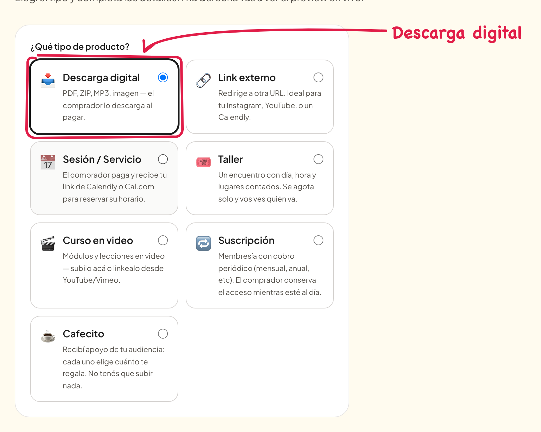 Elegir Descarga digital