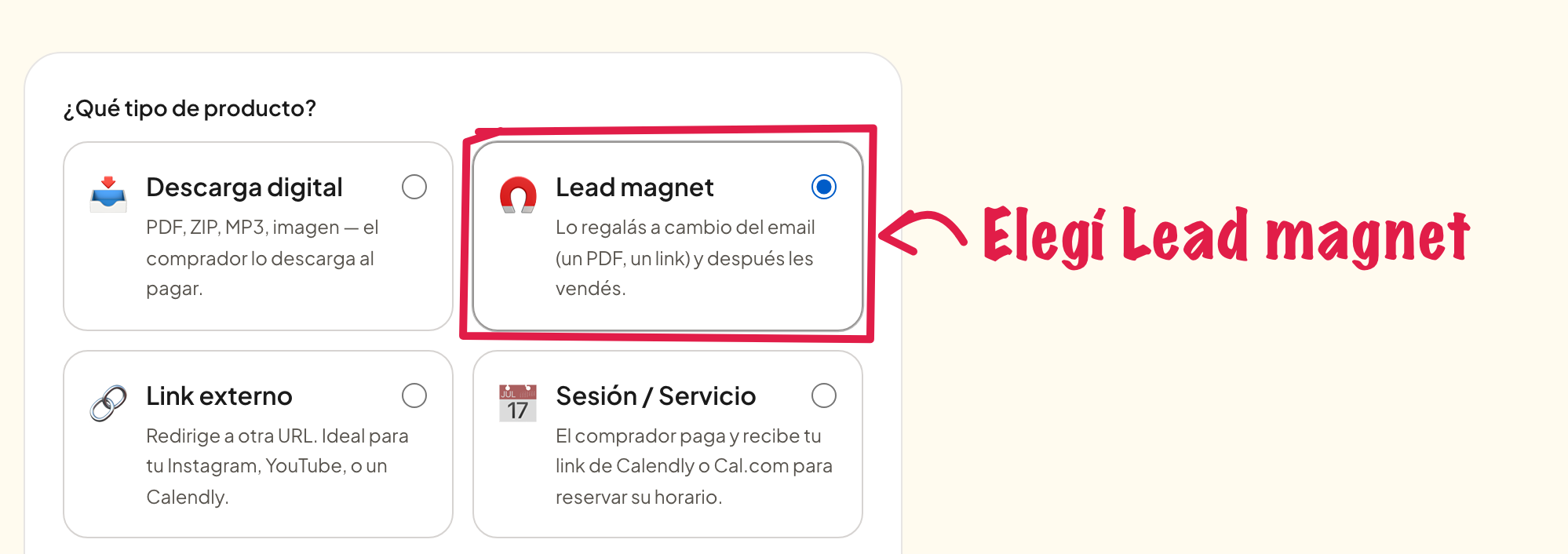 Elegir Lead magnet