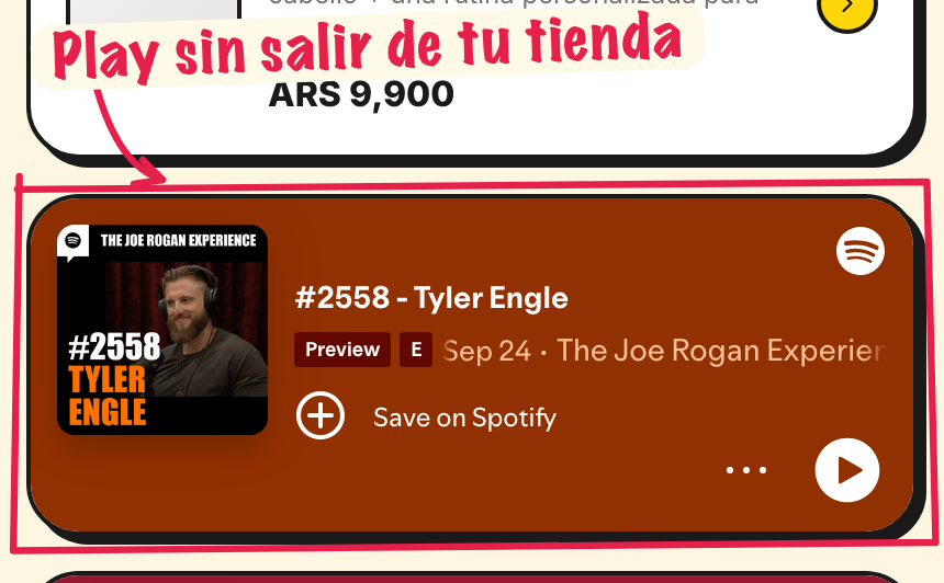 El reproductor en tu tienda
