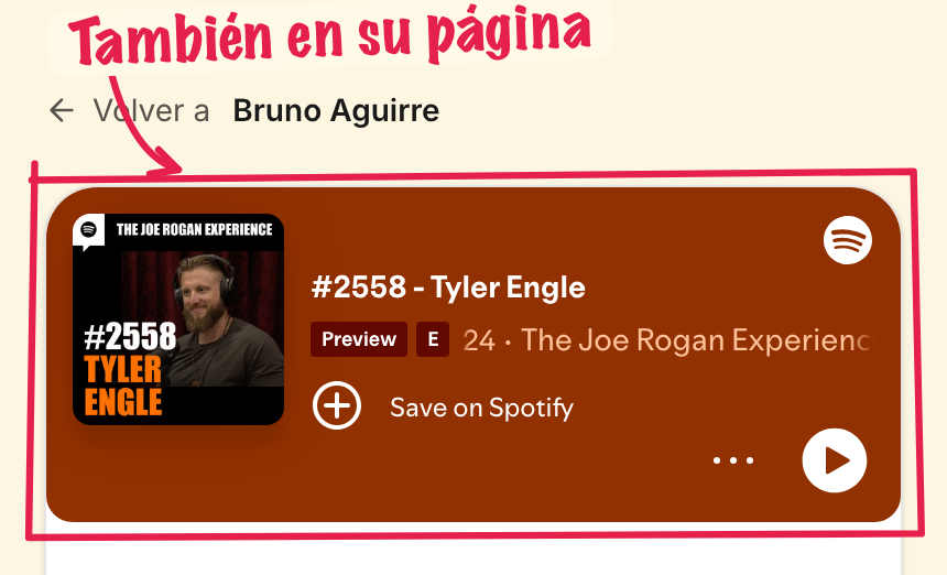 El reproductor en la página del producto