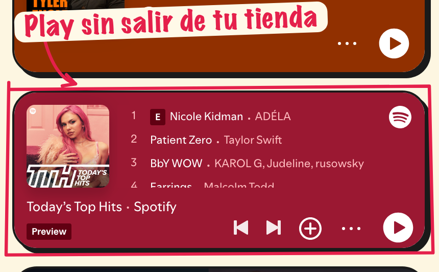 La playlist en tu tienda