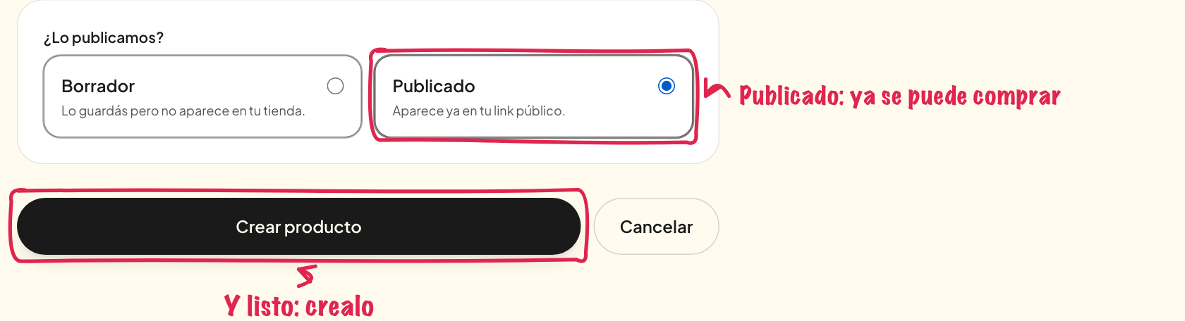 Publicar la suscripción