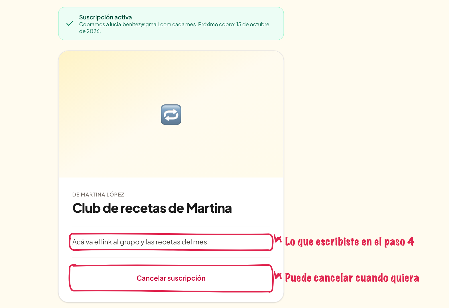 Lo que ve tu suscriptor