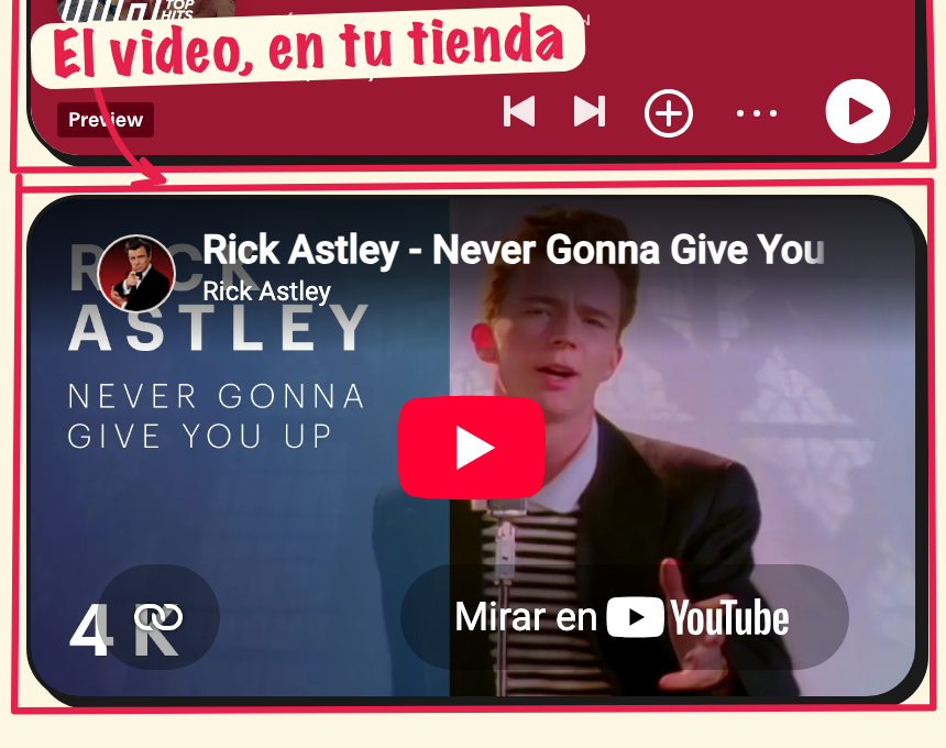 El video en tu tienda